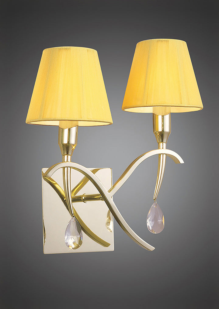 Mantra M0348PB/S Siena Switched Wall Lamp 2 Light