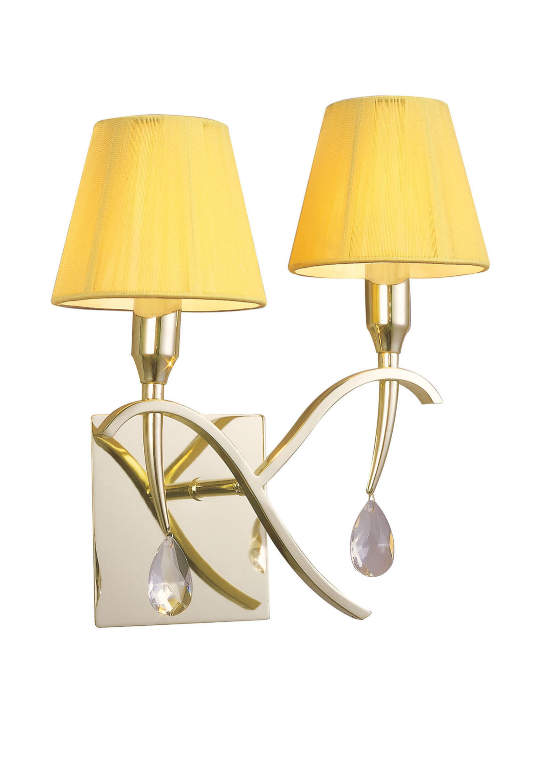 Mantra M0348PB/S Siena Switched Wall Lamp 2 Light