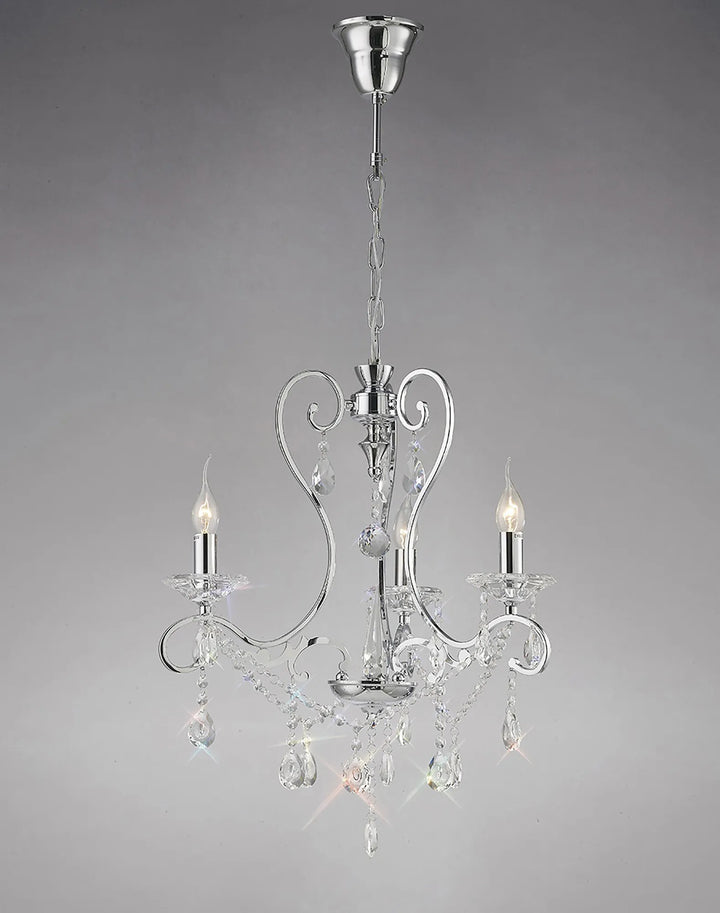 Diyas IL31363 Vela Pendant Polished Chrome/crystal