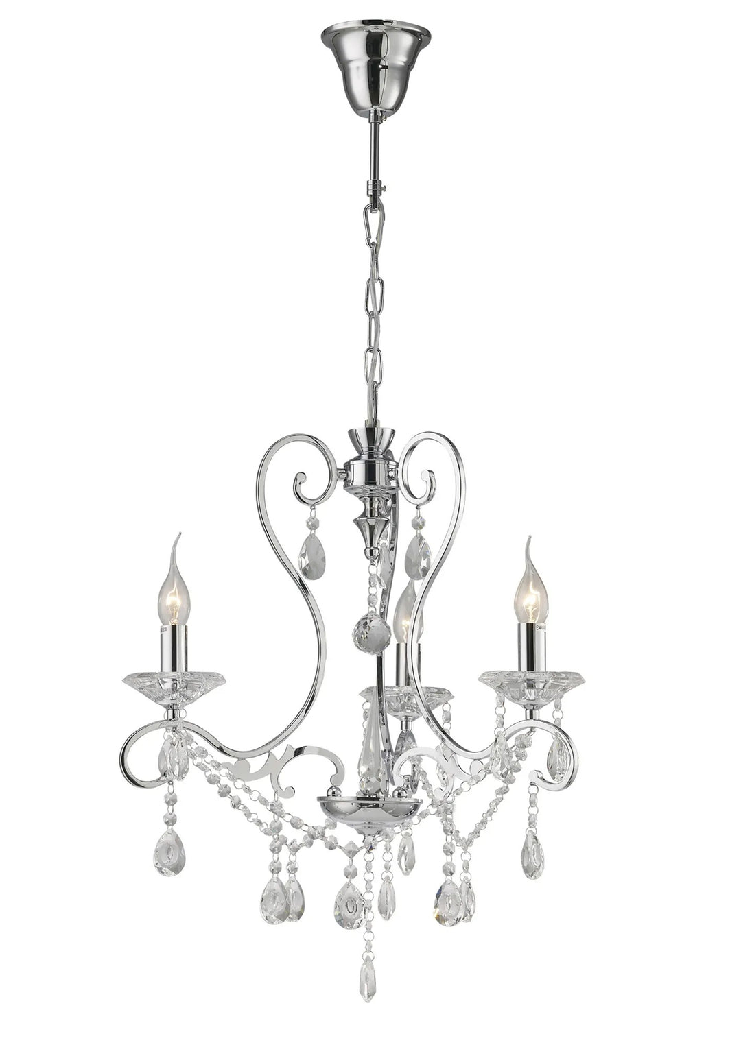 Diyas IL31363 Vela Pendant Polished Chrome/crystal