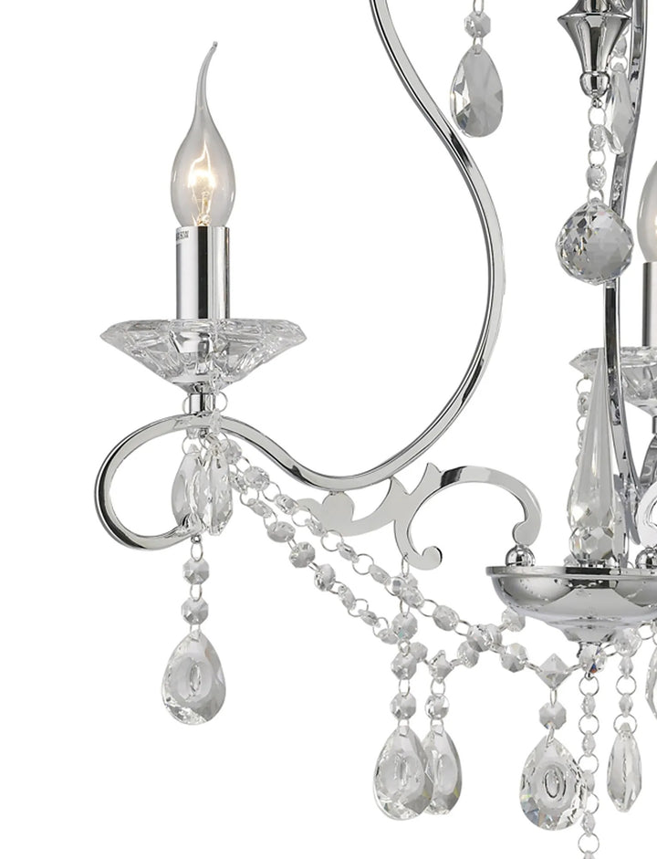 Diyas IL31363 Vela Pendant Polished Chrome/crystal