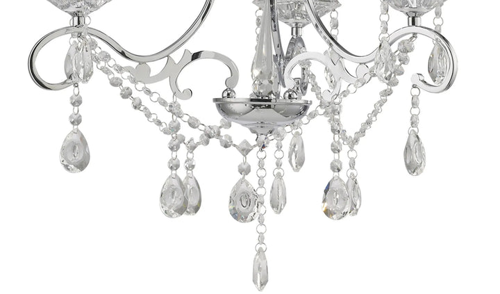 Diyas IL31363 Vela Pendant Polished Chrome/crystal