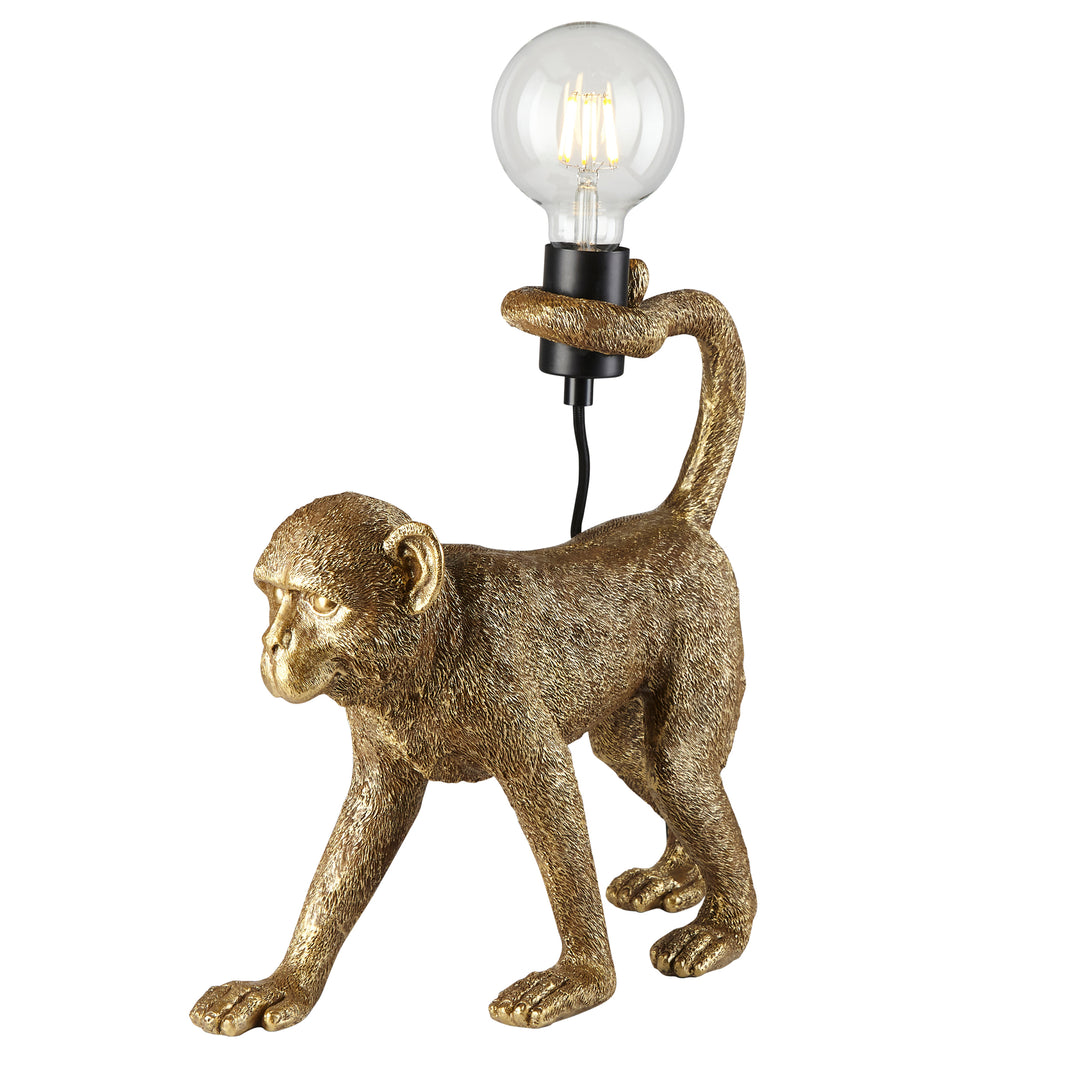 Endon 106792 Capuchin 1 Light Table Lamp Vintage Gold Paint And Matt Black