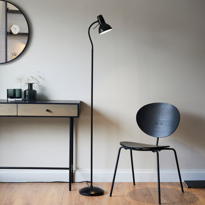 Endon 106997 Amalfi 1 Light Floor Lamp Matt Black Paint