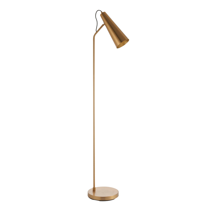 Endon 107528 Karna New 1 Light Floor Lamp Warm Antique Brass Plate