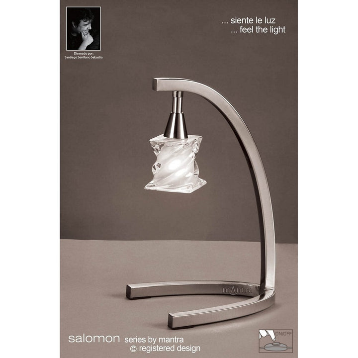 Mantra M3033 Salomon Table Lamp 1 Light G9 Satin Nickel