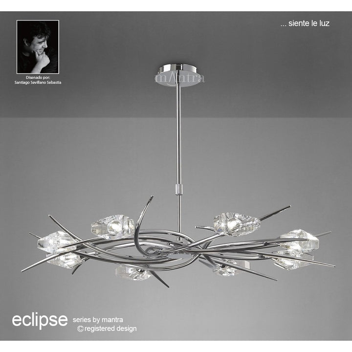 Mantra M1450 Eclipse pendant 8 light polished chrome