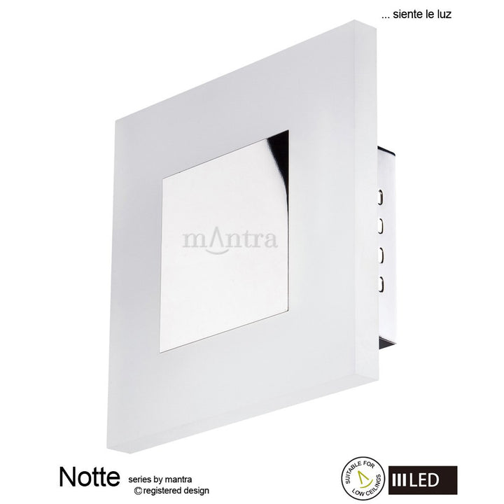 Mantra M8122 Orion Ceiling 25cm Round 8W LED White/Black