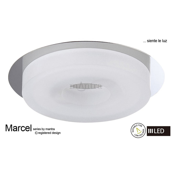 Mantra M8130 Orion Ceiling 55cm Round 24W LED Gold Leaf/Black