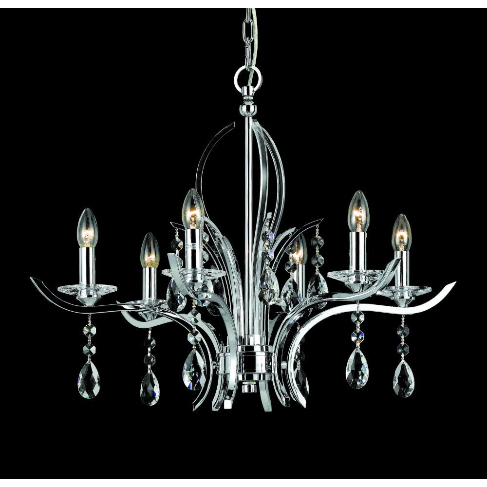 Impex Lighting CF911231/06/CH Turin Chrome With Crystal