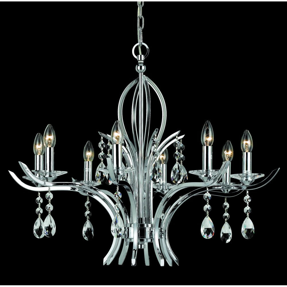 Impex Lighting CF911231/08/CH Turin Chrome With Crystal