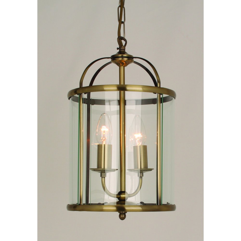 Impex Lighting LG77132/AB Orly Round Lantern Antique Brass