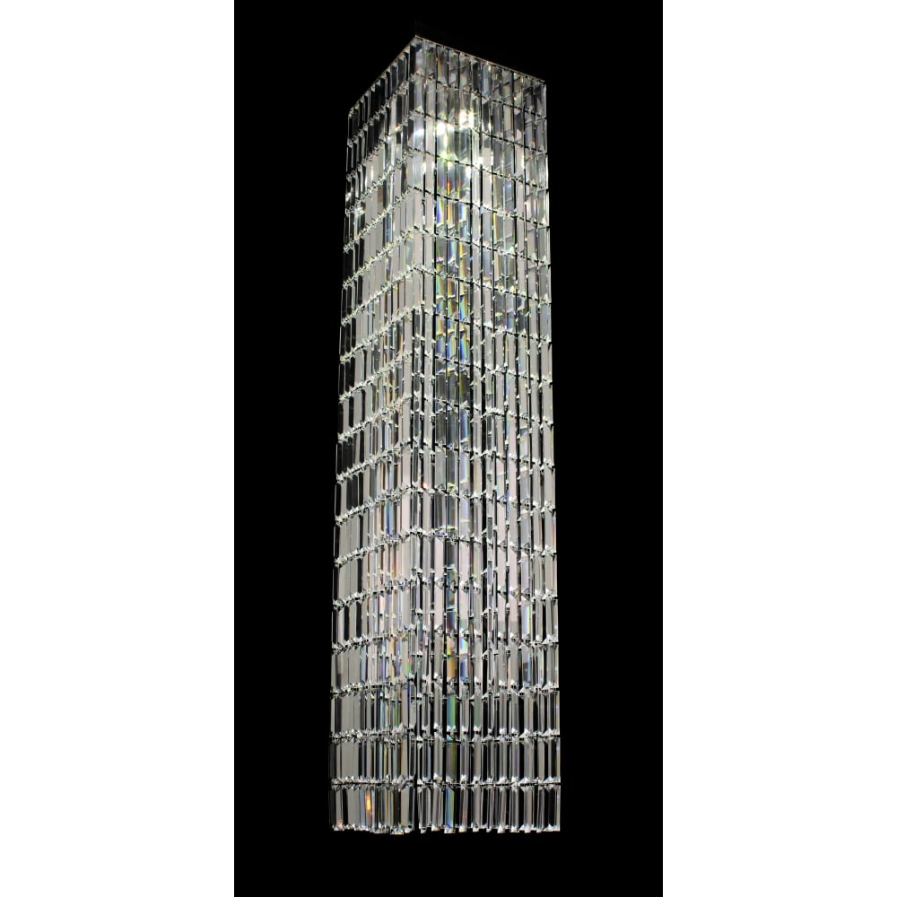 Impex Lighting ST005045/SQ/CH Crystalart Square Crystal Pendant