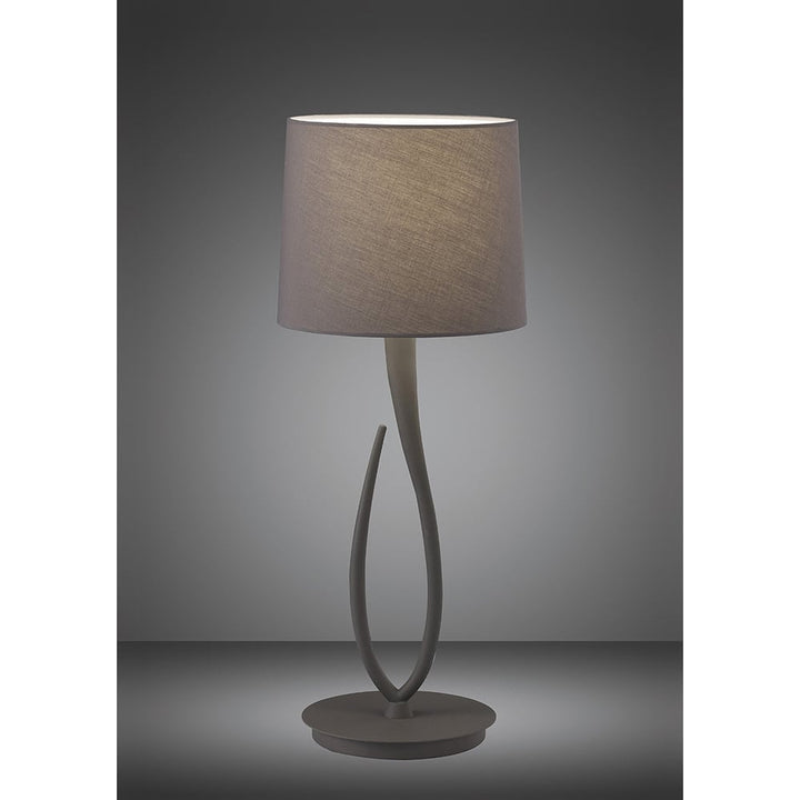 Mantra M3688 Lua Table Lamp 1 Light Large Ash Grey