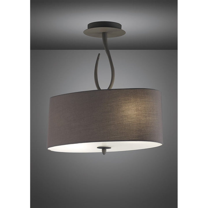 Mantra M3690 Lua Semi Ceiling 2 Light Ash Grey