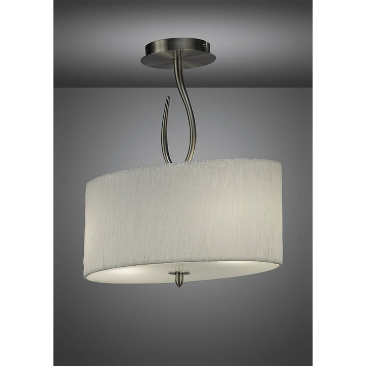 Mantra M3710 Lua Semi Ceiling 2 Light Satin Nickel