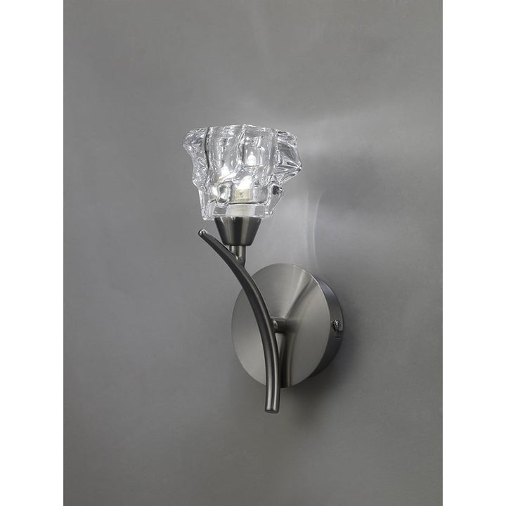 Mantra M3759/S Iku Wall Lamp Switched 1 Light Satin Nickel