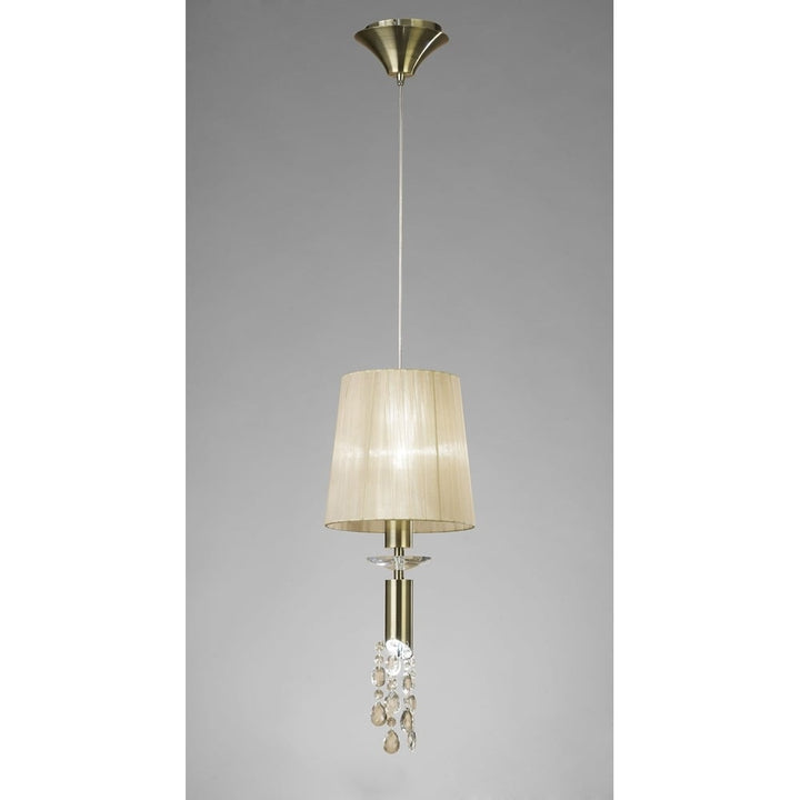 Mantra M3881 Tiffany Pendant Antique Brass