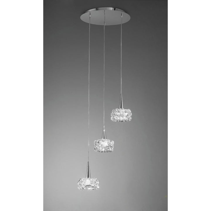 Mantra M3922 O2 Pendant 3 Light Polished Chrome