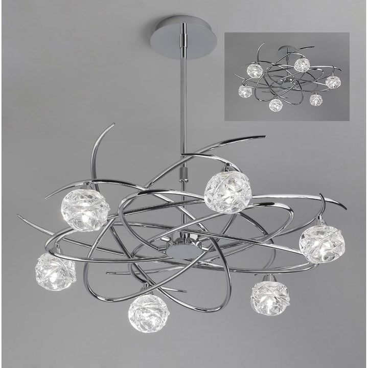 Mantra M3942 Maremagnum Telescopic Semi Flush Convertible 6 Light