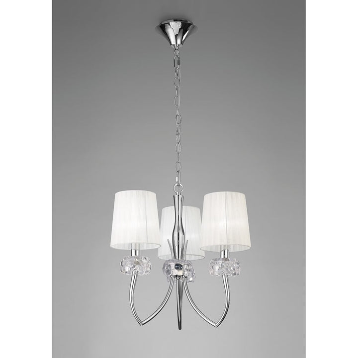 Mantra M4633 Loewe Pendant 3 Light Polished Chrome