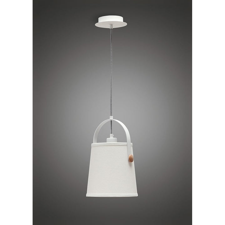 Mantra M4926 Nordica Pendant With White Shade