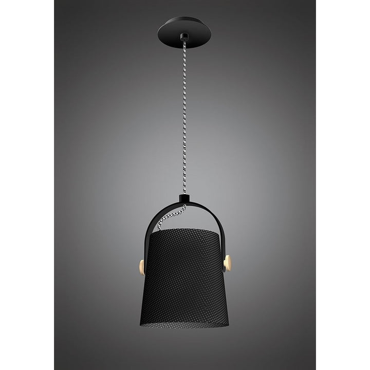 Mantra M4927 Nordica Pendant With Black Shade