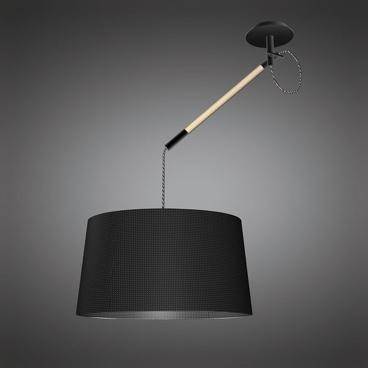 Mantra M4929 Nordica Multi Position Pendant With Black Shade