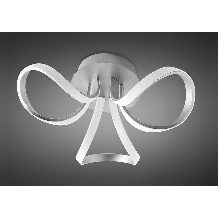 Mantra M4989 Knot Ceiling LED 2 Looped Arms Silver