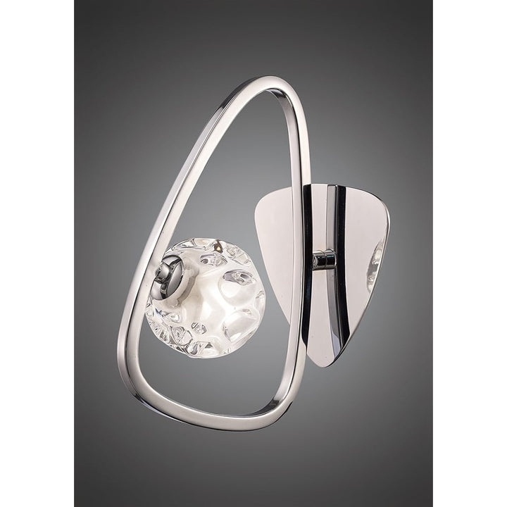 Mantra M5017/S Lux Switched Wall Lamp 1 Light Polished Chrome