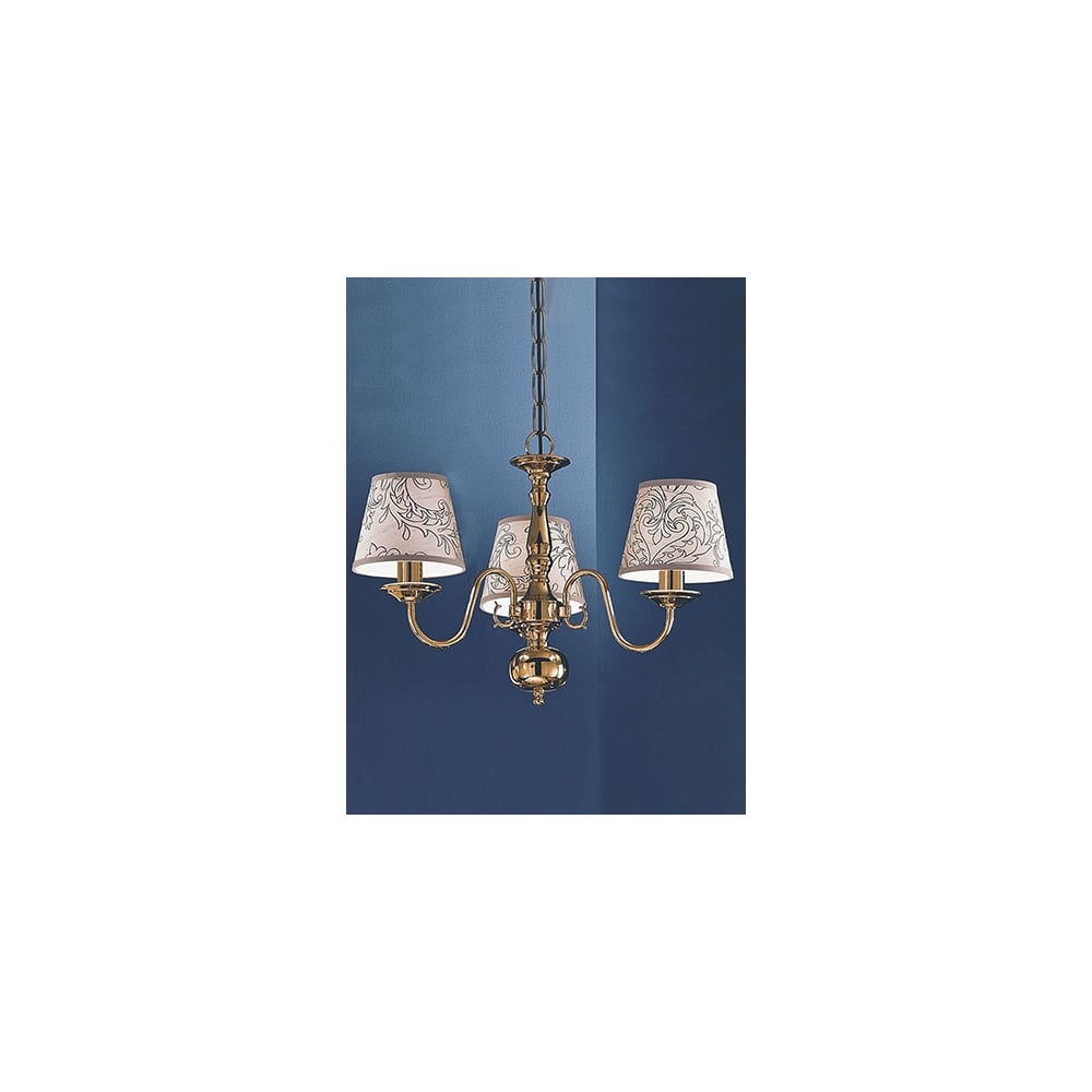 Fran Lighting PE7913/1083 Delft Brass Pendant Light