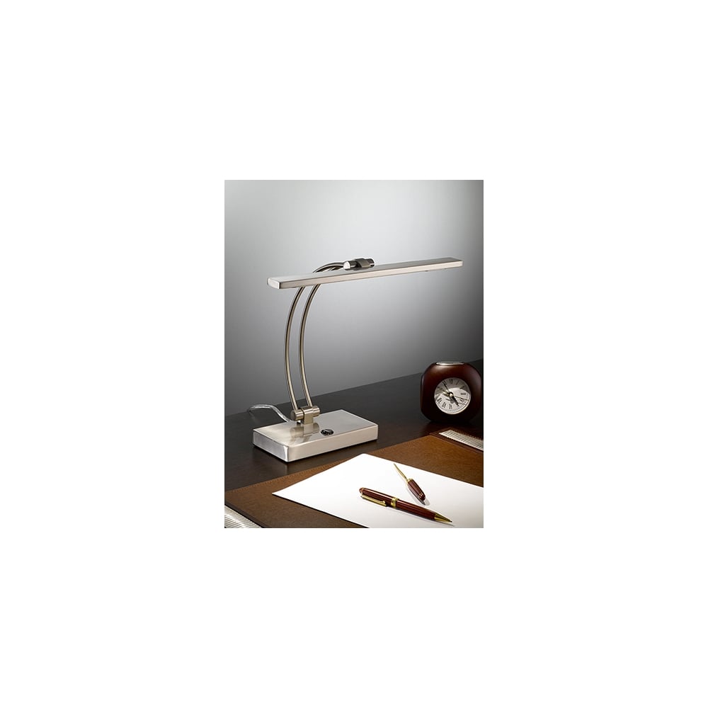 Fran Lighting T892 Satin Nickel Table Lamp 2 Light