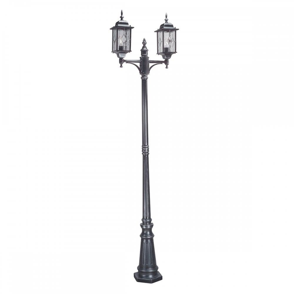 Elstead WX8 Wexford Twin Lamp-post Black Silver