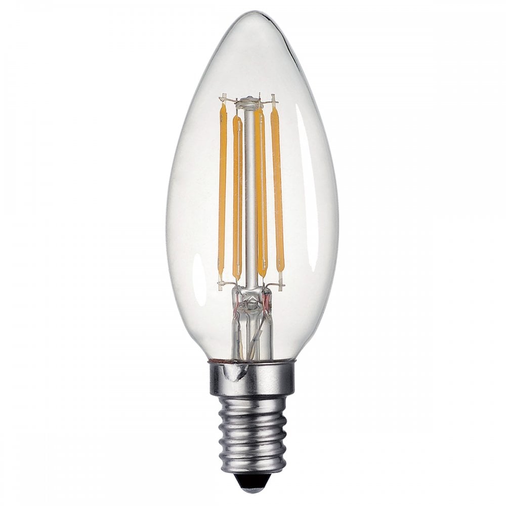 Dar Lighting | E14 4W LED Dimmable Candle Lamp | 5-Pack