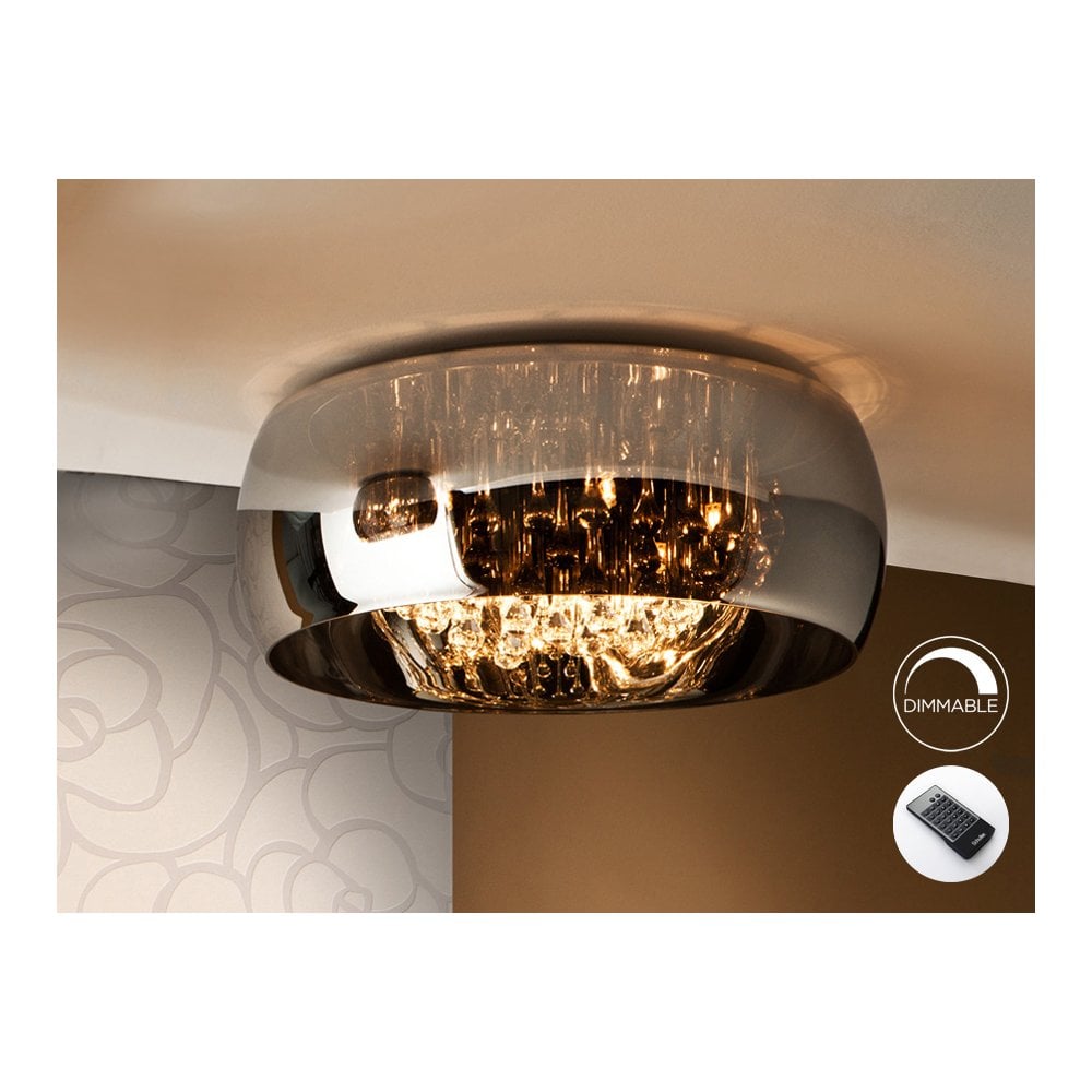 Schuller 508030D | Argos Crystal Ceiling Light | Chrome Clear | 6 Light