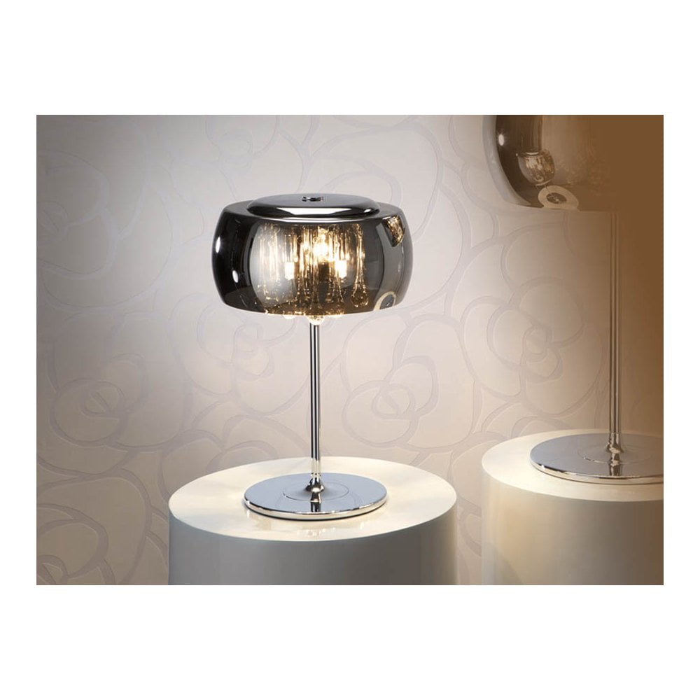 Schuller 508516 Argos 3 Light Crystal Table Lamp Chrome Clear