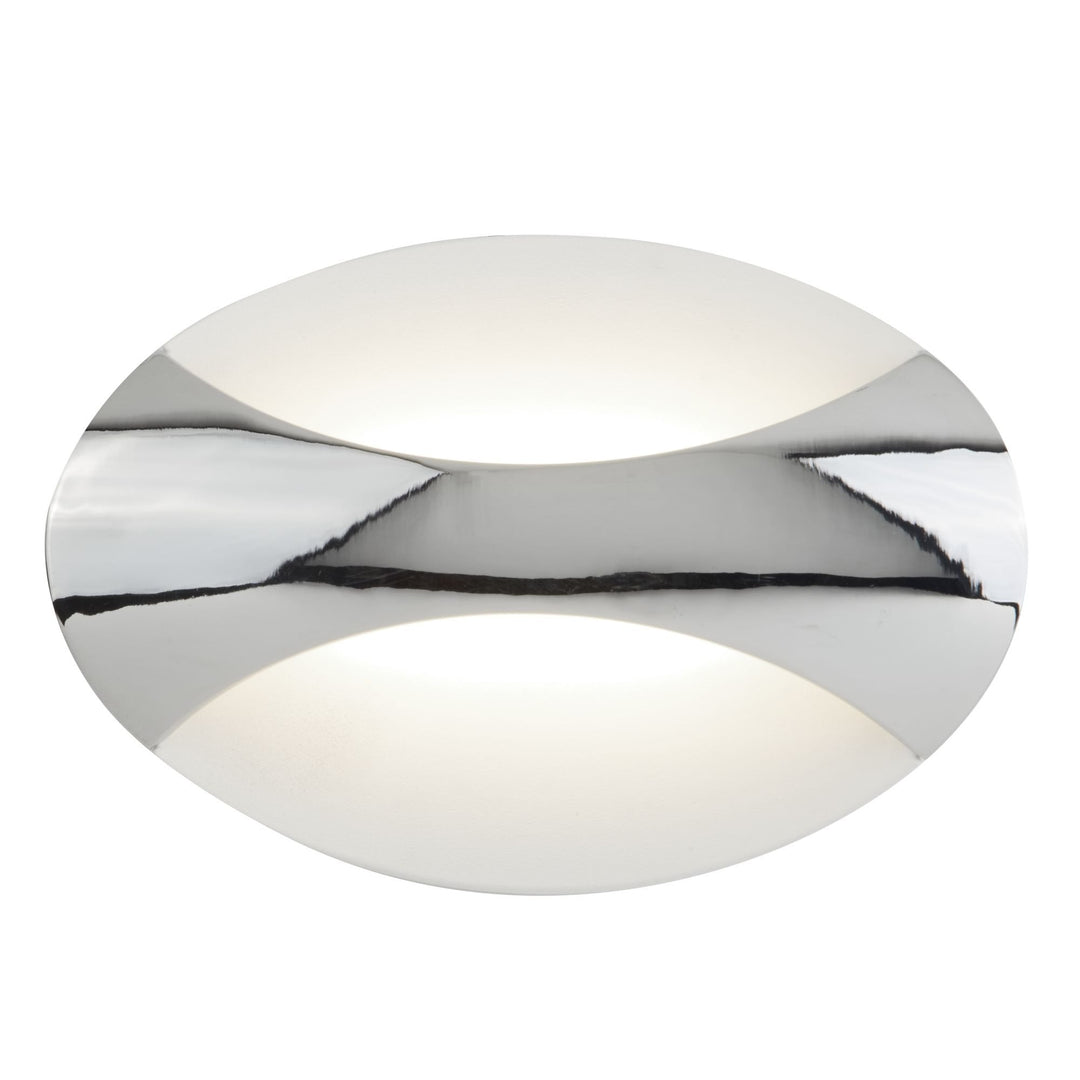Searchlight 3420CC LED Wall Light Oval Chrome Sand White