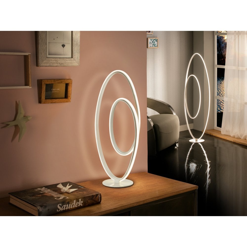 Schuller 614259UK Loop LED Table Lamp White