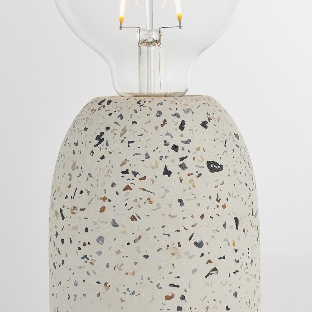 Endon 78181 Terrazzo 1 Light Table Lamp Base Only White Terrazzo