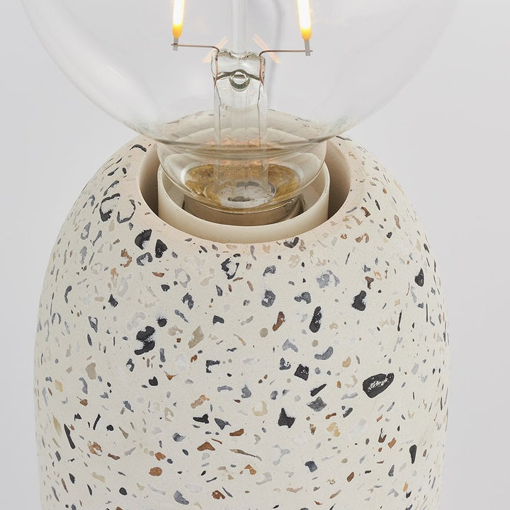 Endon 78181 Terrazzo 1 Light Table Lamp Base Only White Terrazzo