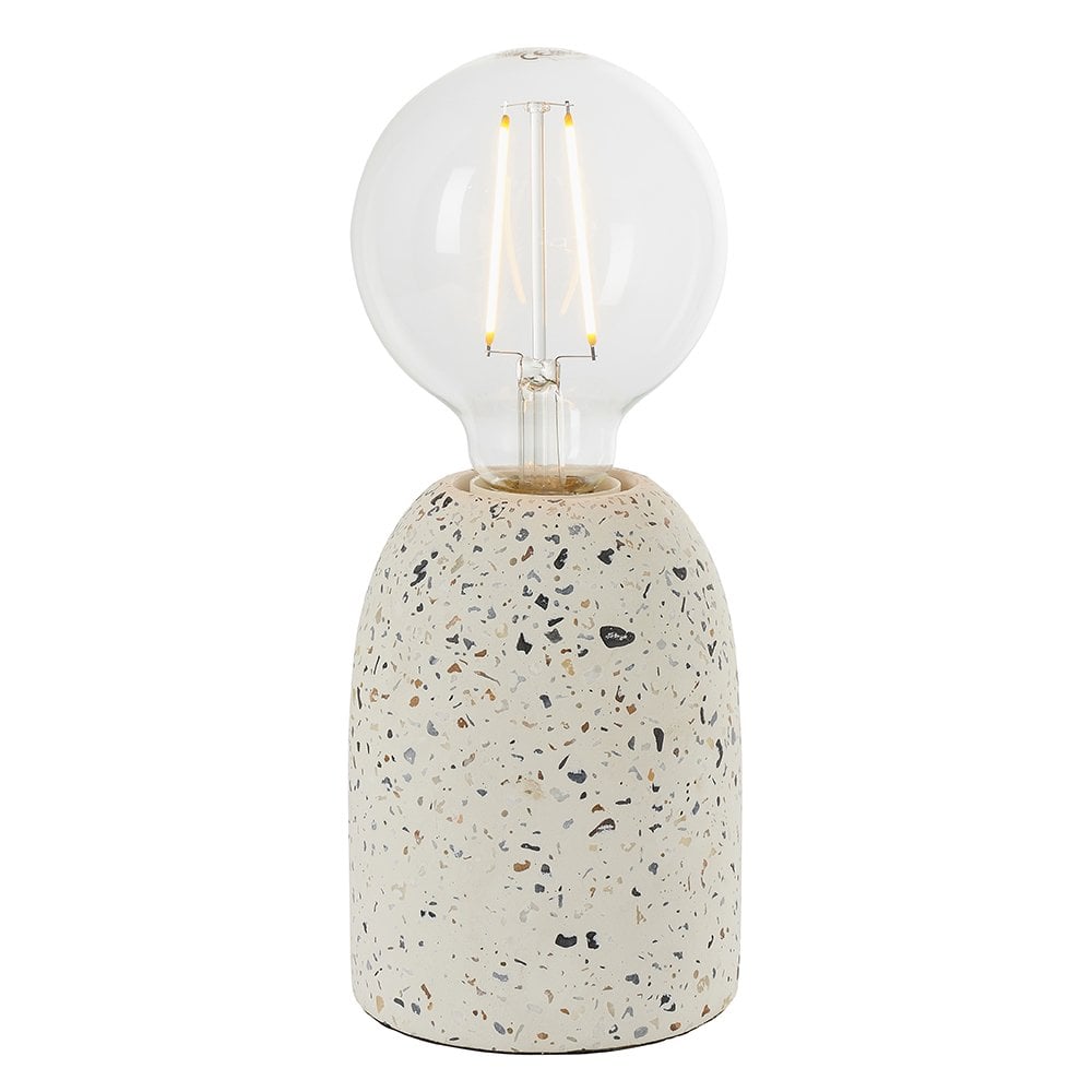 Endon 78181 Terrazzo 1 Light Table Lamp Base Only White Terrazzo