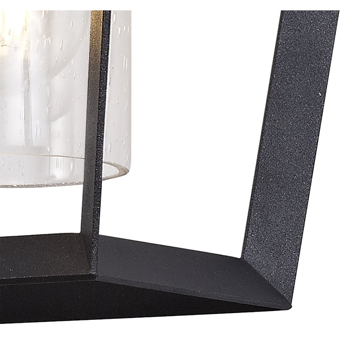 Nelson Lighting NL77809 Carma Outdoor Down Wall Lamp 1 Light Anthracite/Clear Rain Drop Effect Glass