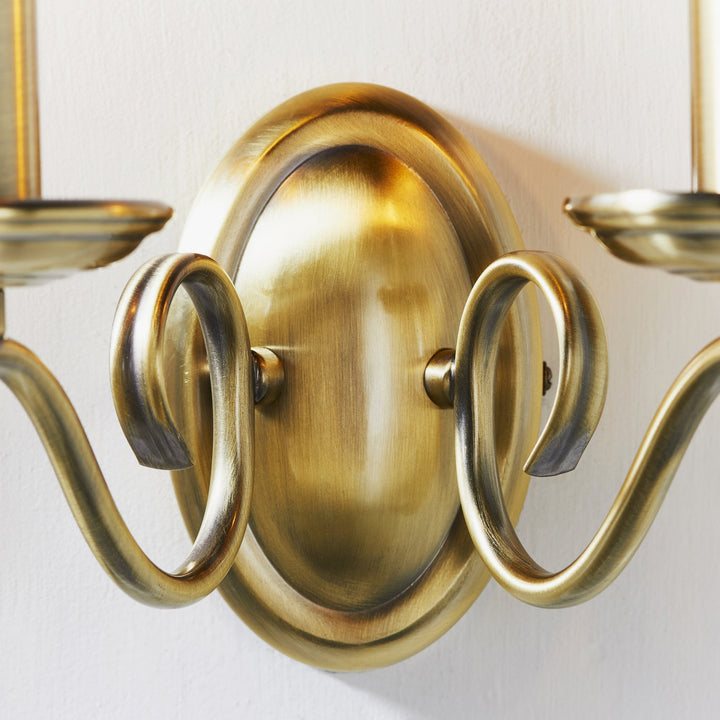 Endon 2030-2AN Bernice 2 Light Wall Light Brass