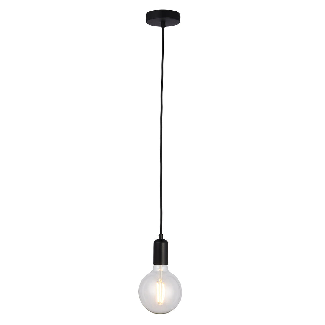 Endon 76581 Studio 1 Light Pendant Black