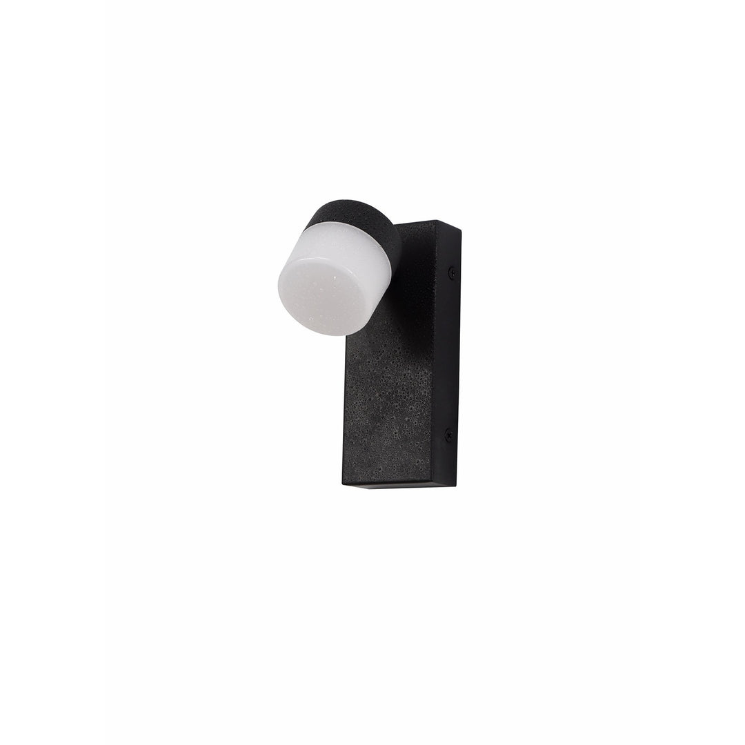 Nelson Lighting NL82169 Bovan Bathroom LED Wall Lamp Single Adjustable Sand Black
