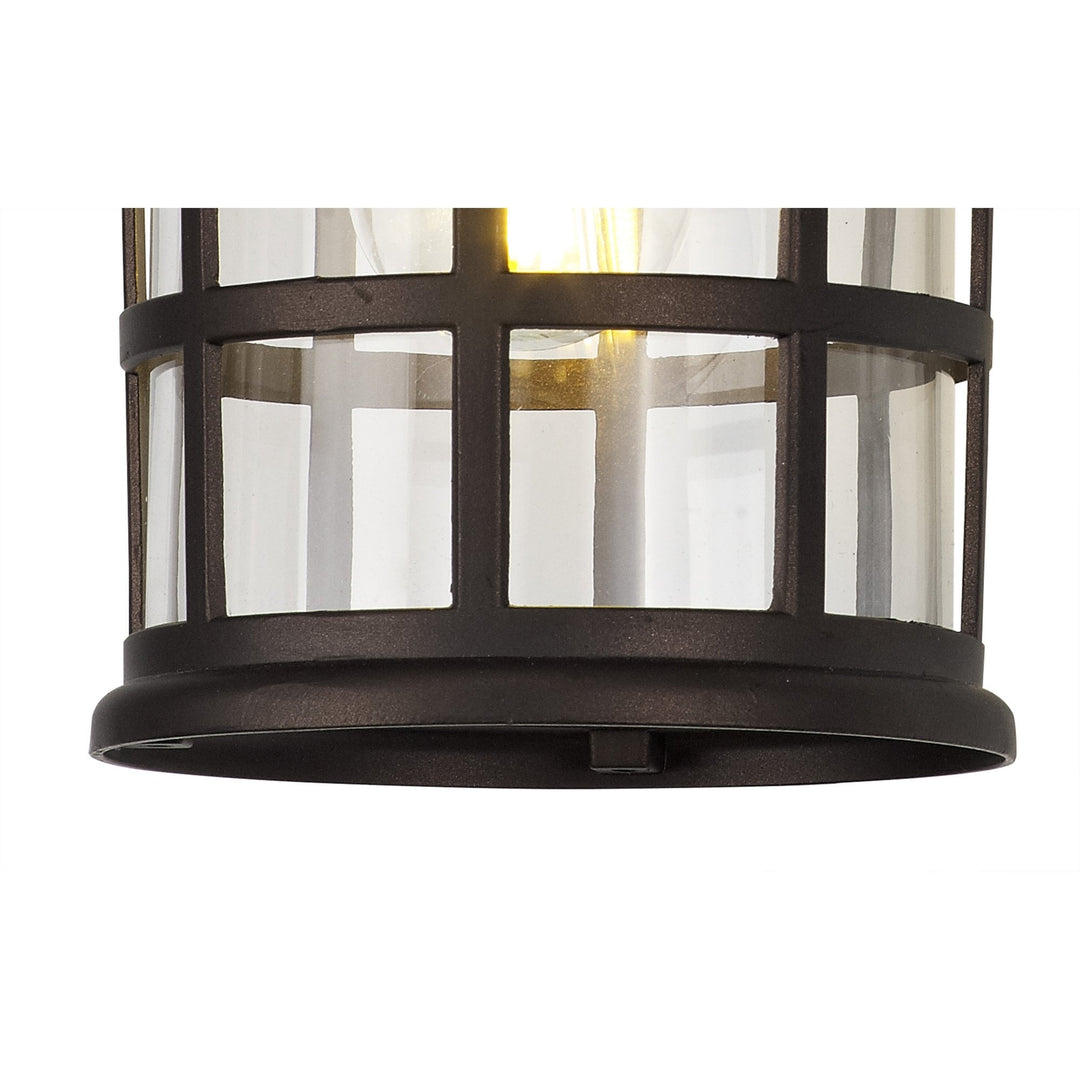 Nelson Lighting NL82499 Guard Outdoor Down Round Grid Wall Lamp Antique Bronze