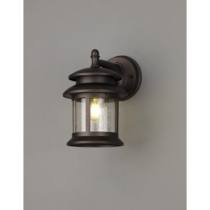 Nelson Lighting NL82509 Guard Outdoor Down Round Wall Lamp Antique Bronze