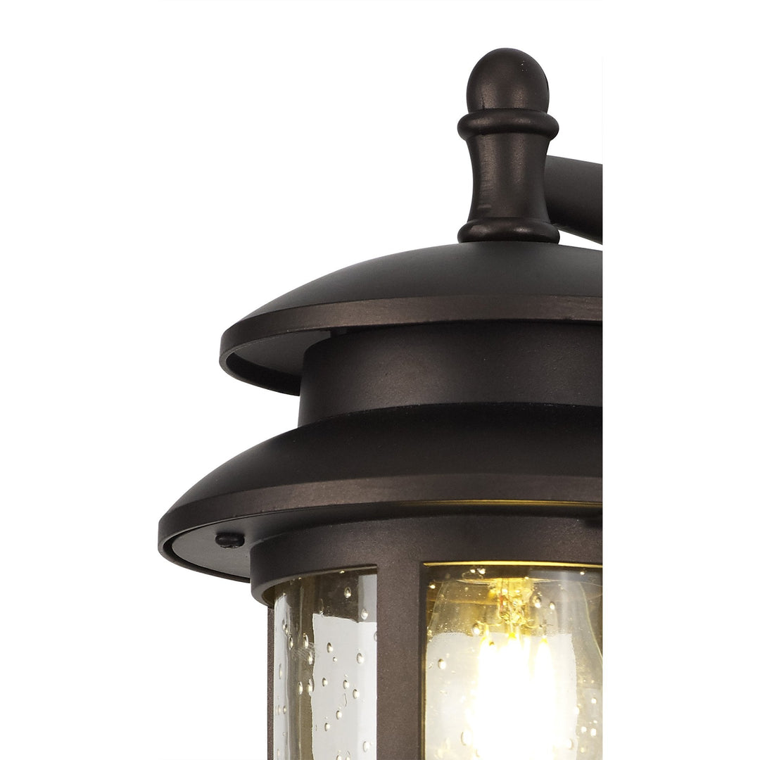 Nelson Lighting NL82509 Guard Outdoor Down Round Wall Lamp Antique Bronze
