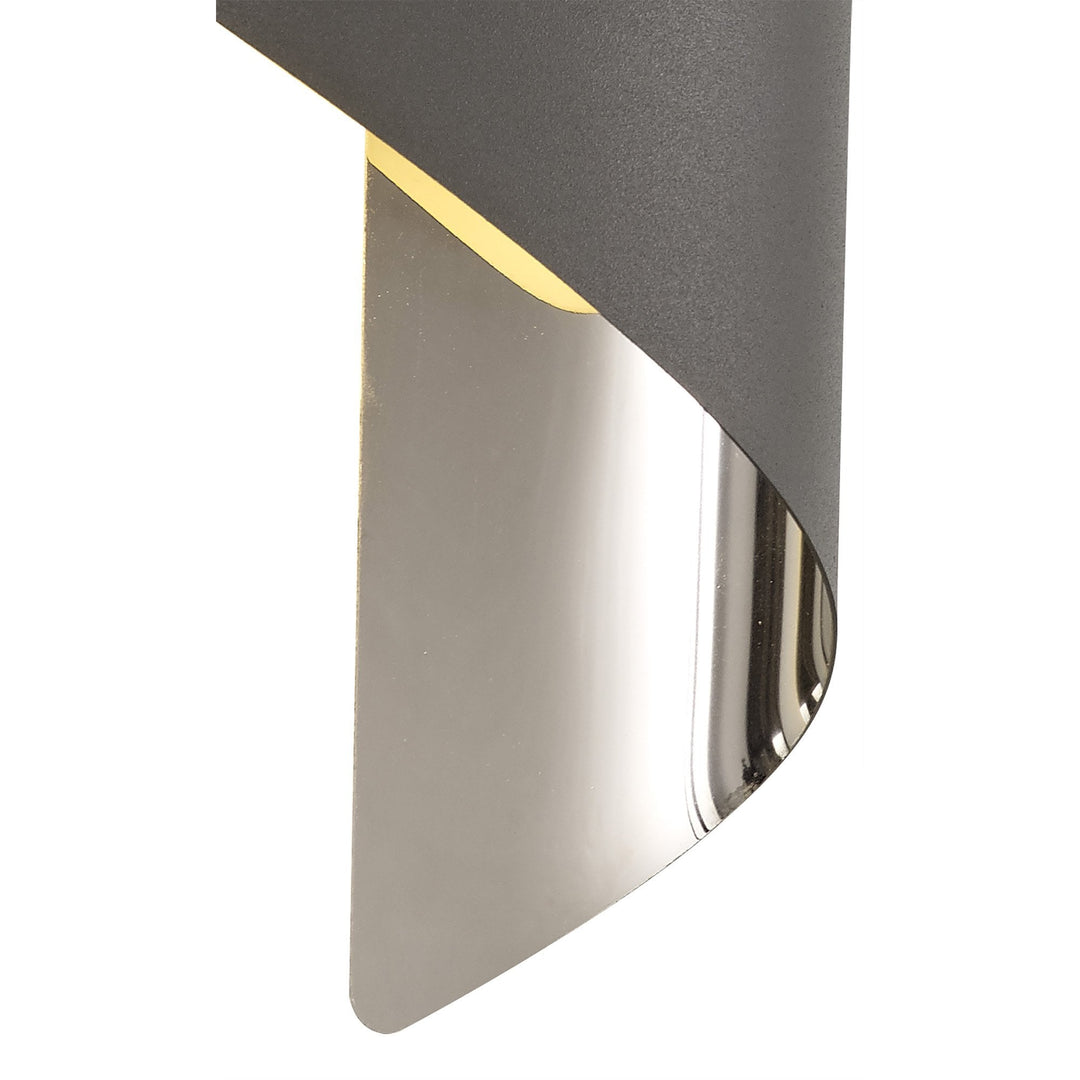 Nelson Lighting NL83109 Kally LED Wall Lamp Small Anthracite/Polished Chrome