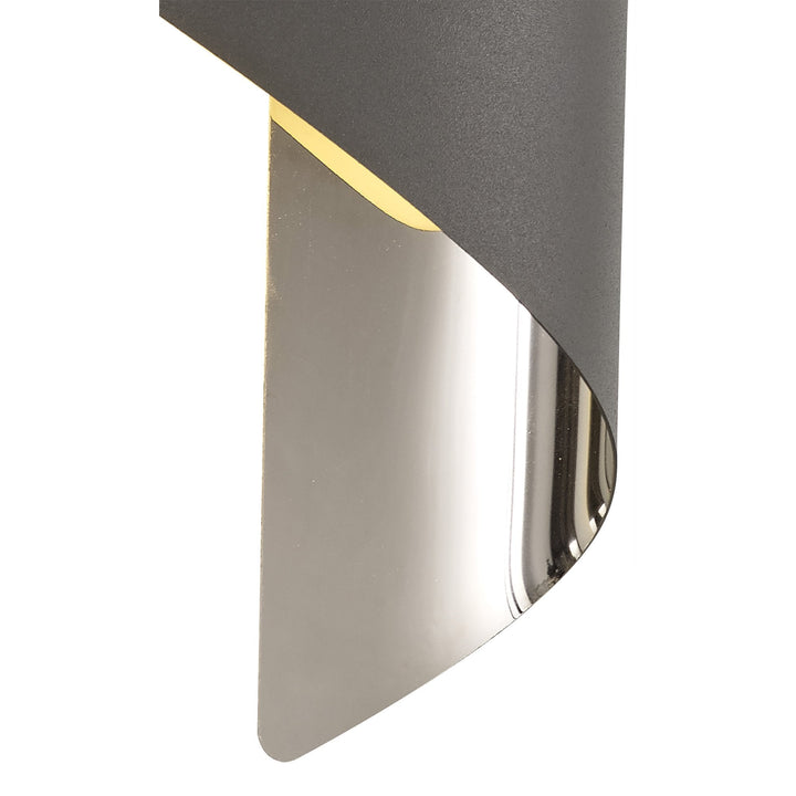 Nelson Lighting NL83109 Kally LED Wall Lamp Small Anthracite/Polished Chrome